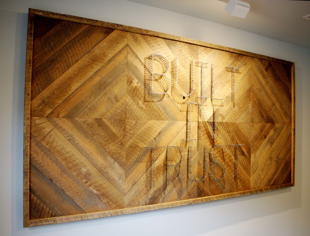 Built inTrust wall artwork in the new conference room