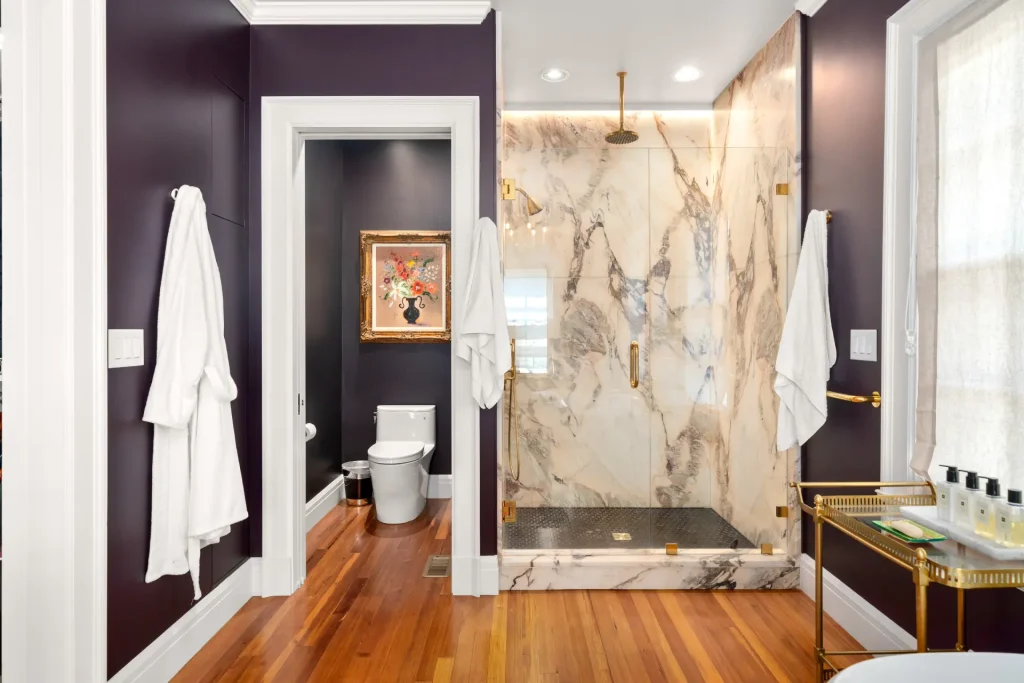 bathroom remodel marble shower